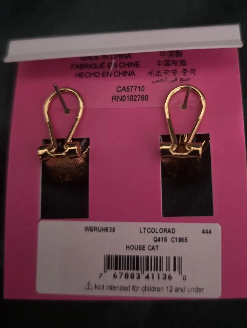 kate spade Peach Crystal Drop Stud Earrings